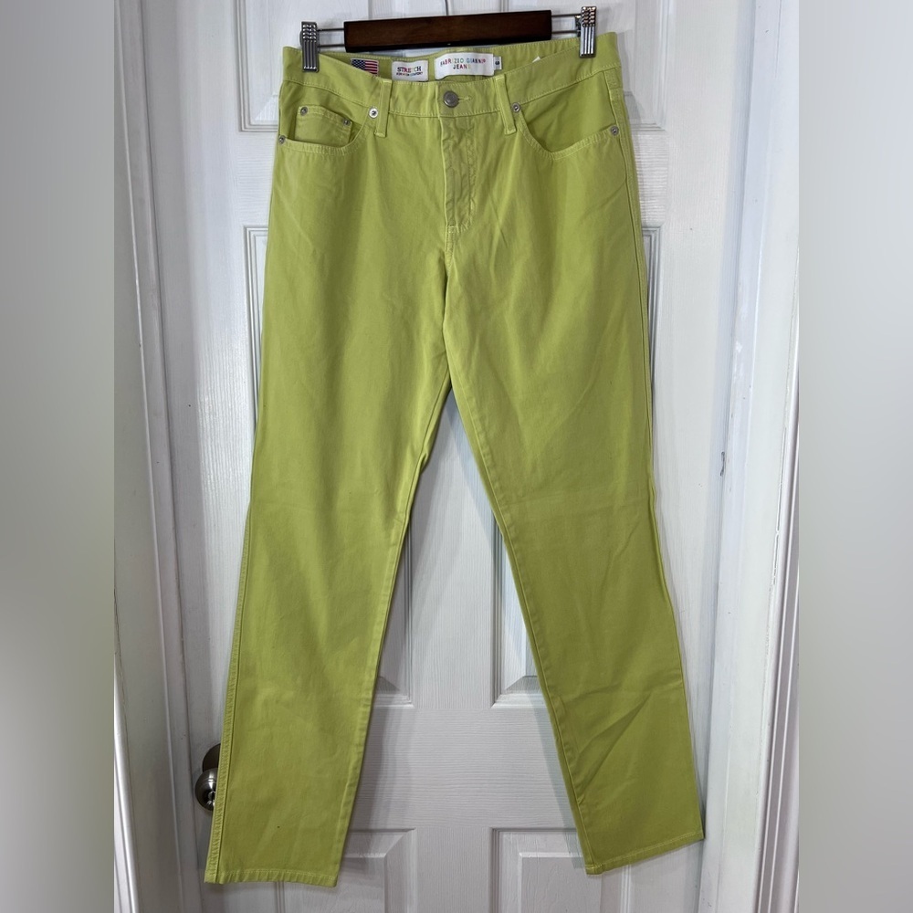 Fabrizio Gianni Lime Green Straight-Leg Pants Size 6